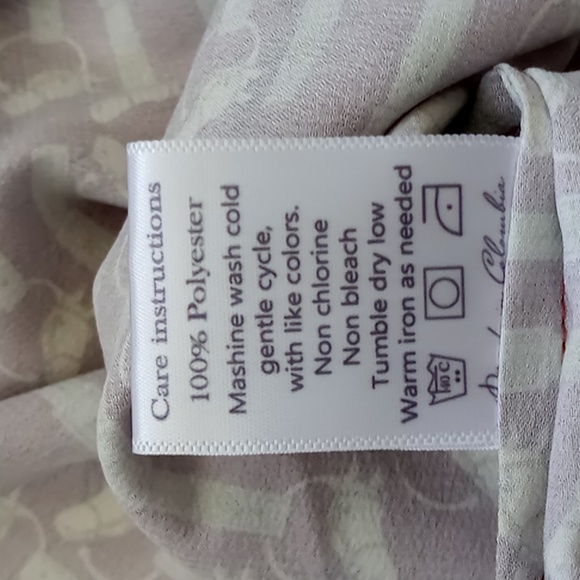 Ronner Porst Equestrian Print Long Sleeve Button Front Blouse Size 4 Rust/Tan - Picture 14 of 16